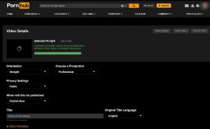 How to upload adult video to Pornhub