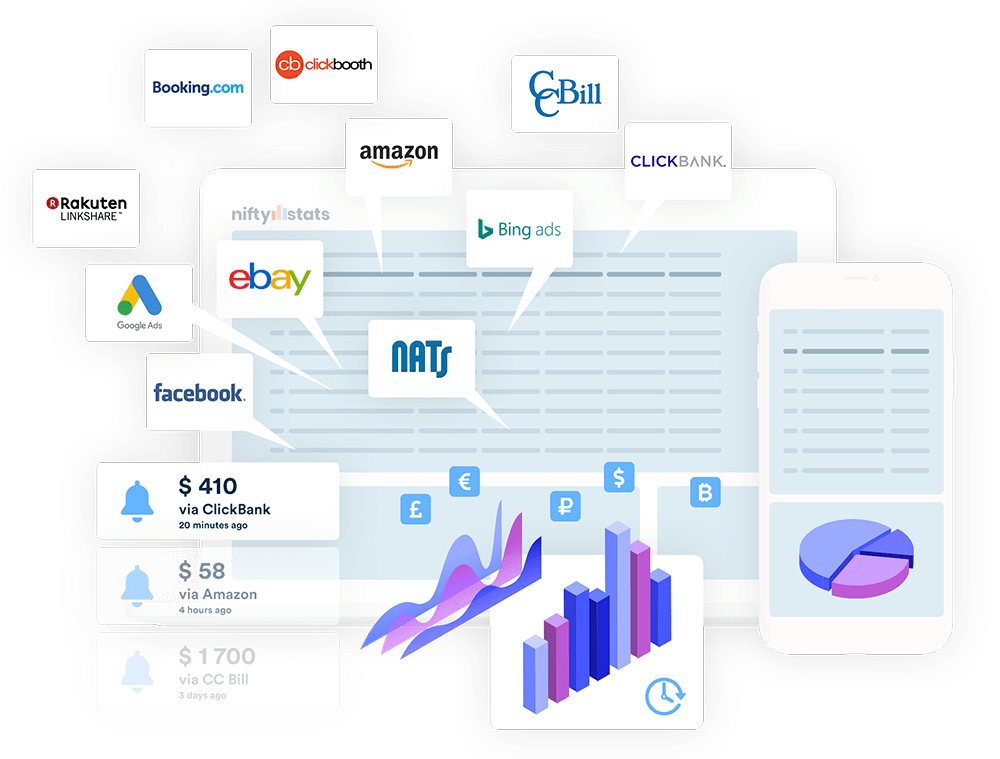 Affiliate Stats Tracking in one window