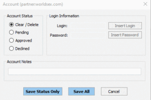 Direct Login Credentials Entry